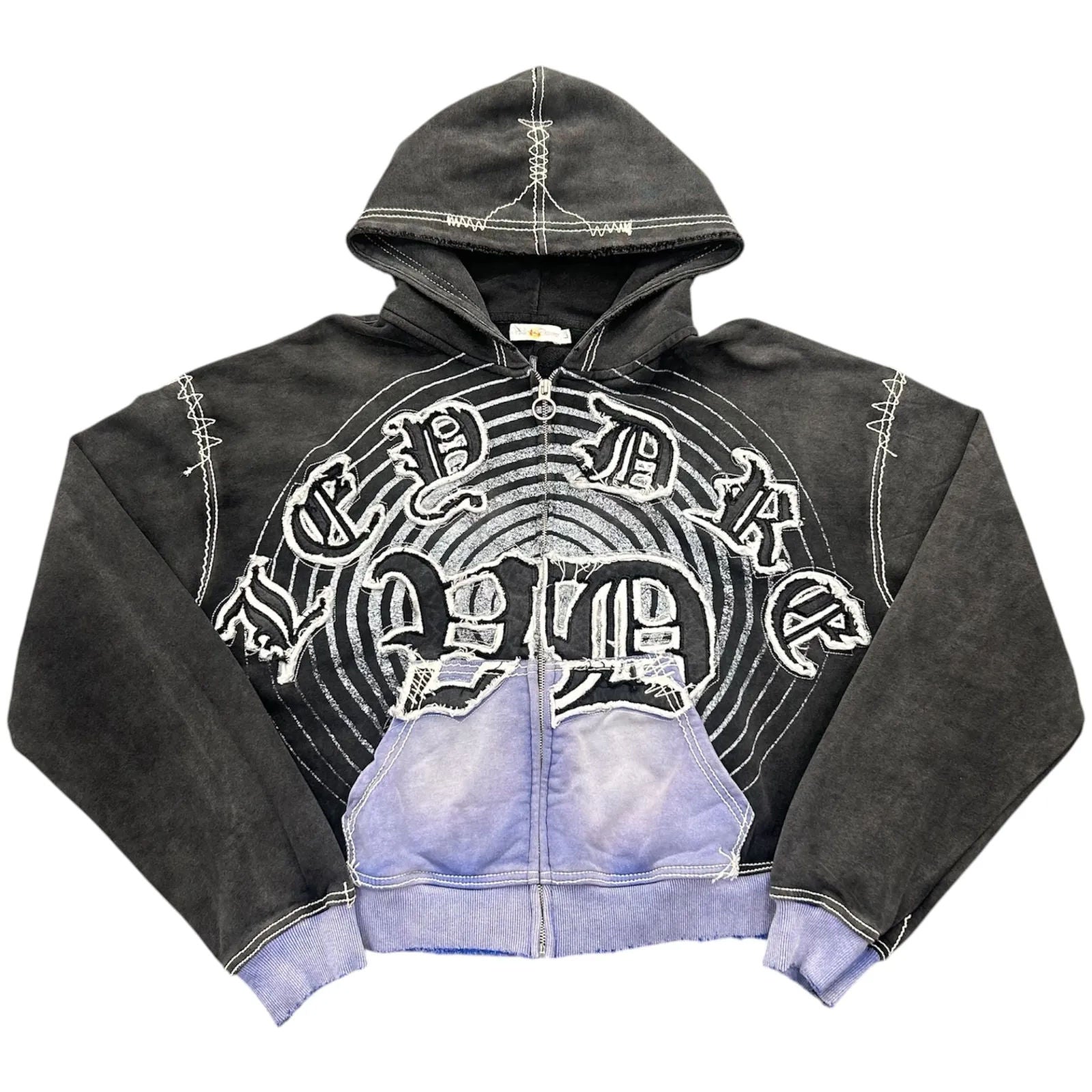 Vale Forever Hypnoytiq Zip Up Hoodie (Black) - Preowned