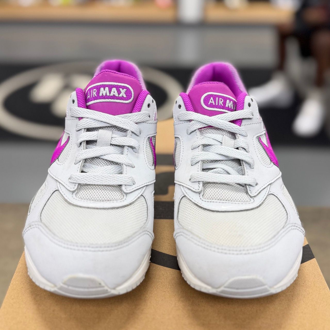 Nike Boys Air Max Ivo Purple Silver White - Preowned