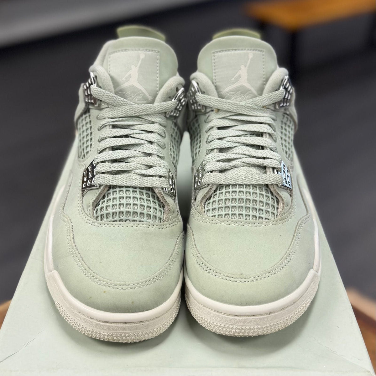 Jordan 4 Retro Seafoam Sail (Women's) - Preowned