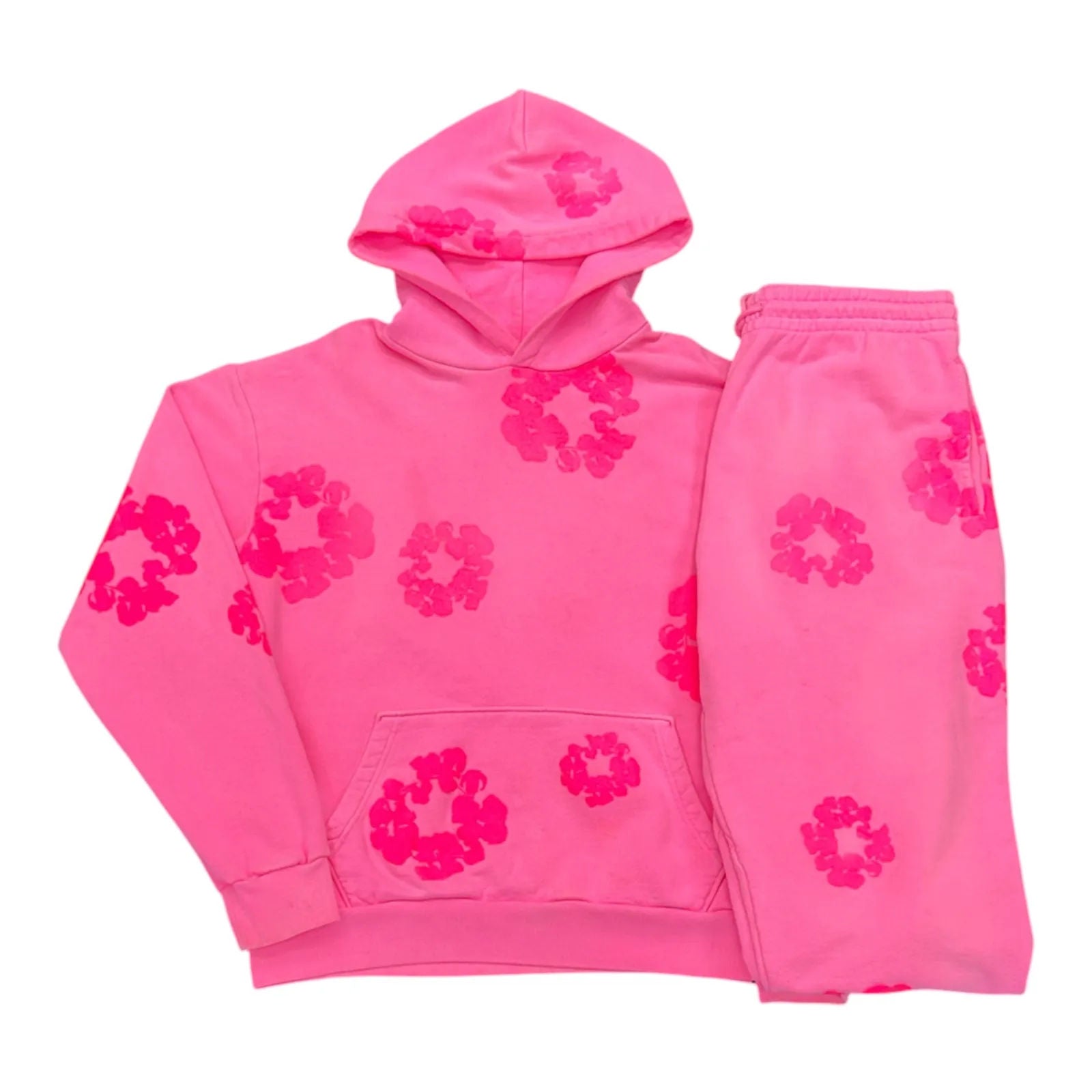 Denim Tears Mono Cotton Wreath Sweatsuit (Pink) - Preowned