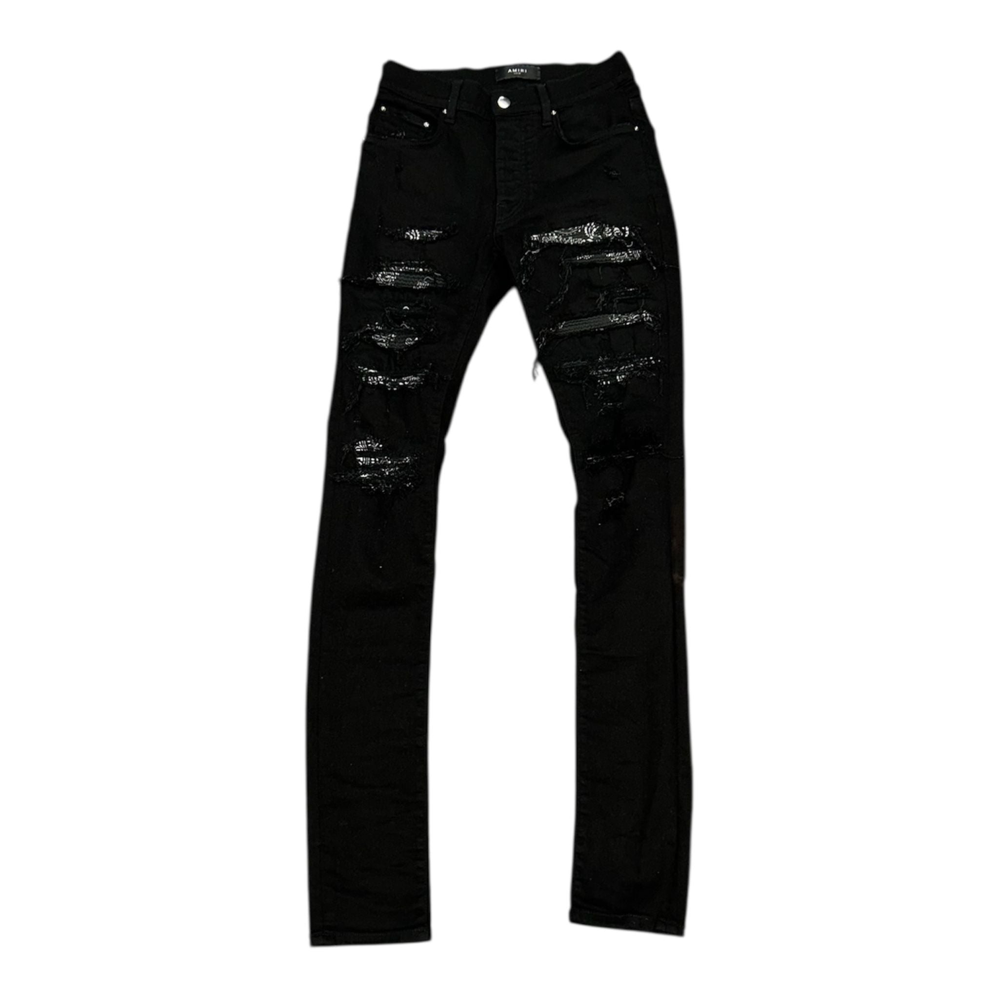 Amiri MX1 Black Bandana Denim (Black) - Preowned