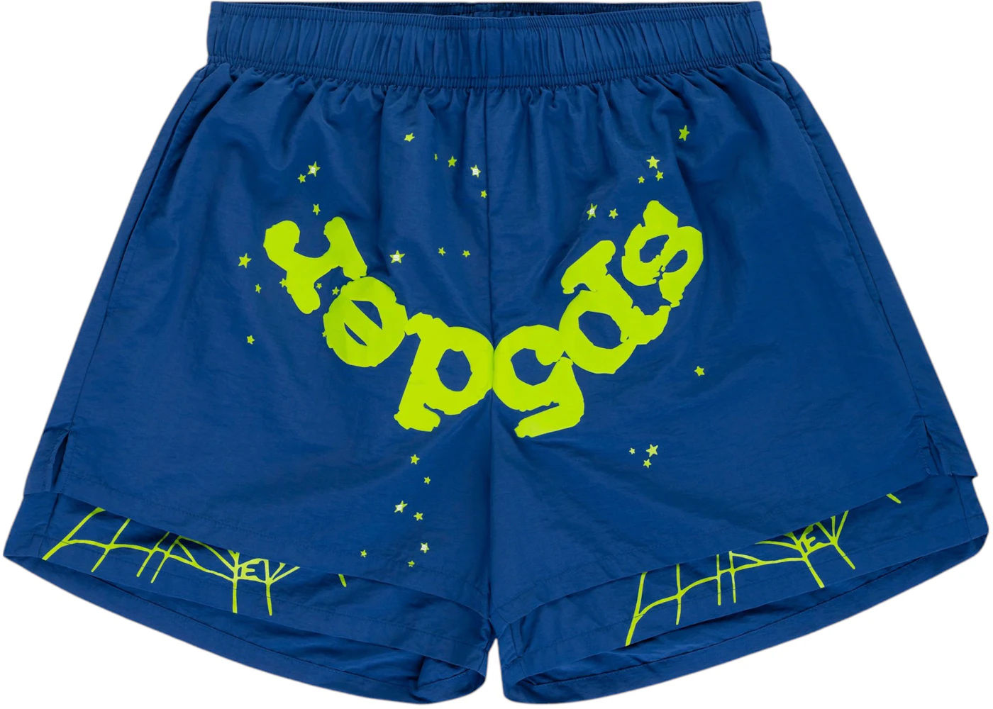 Sp5der OG Web Double Layer Short (Blue/Green)