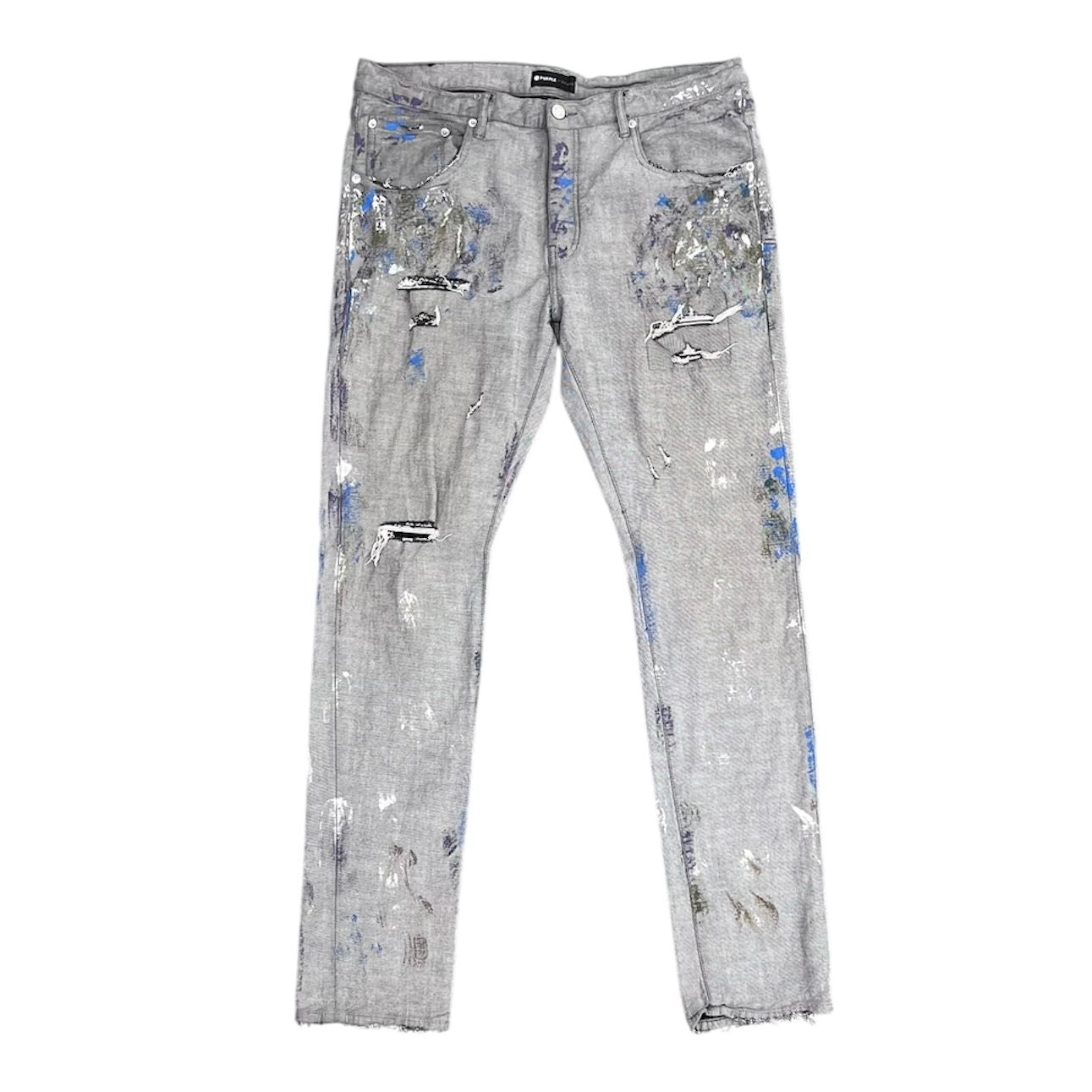 Purple Brand Reverse Dirty Repair Jean (Grey) - Preowned