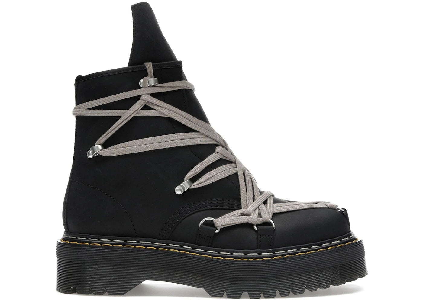 Dr. Martens 1460 DRKSHDW Quad Sole Mega Lace Boot Rick Owens Black - Preowned
