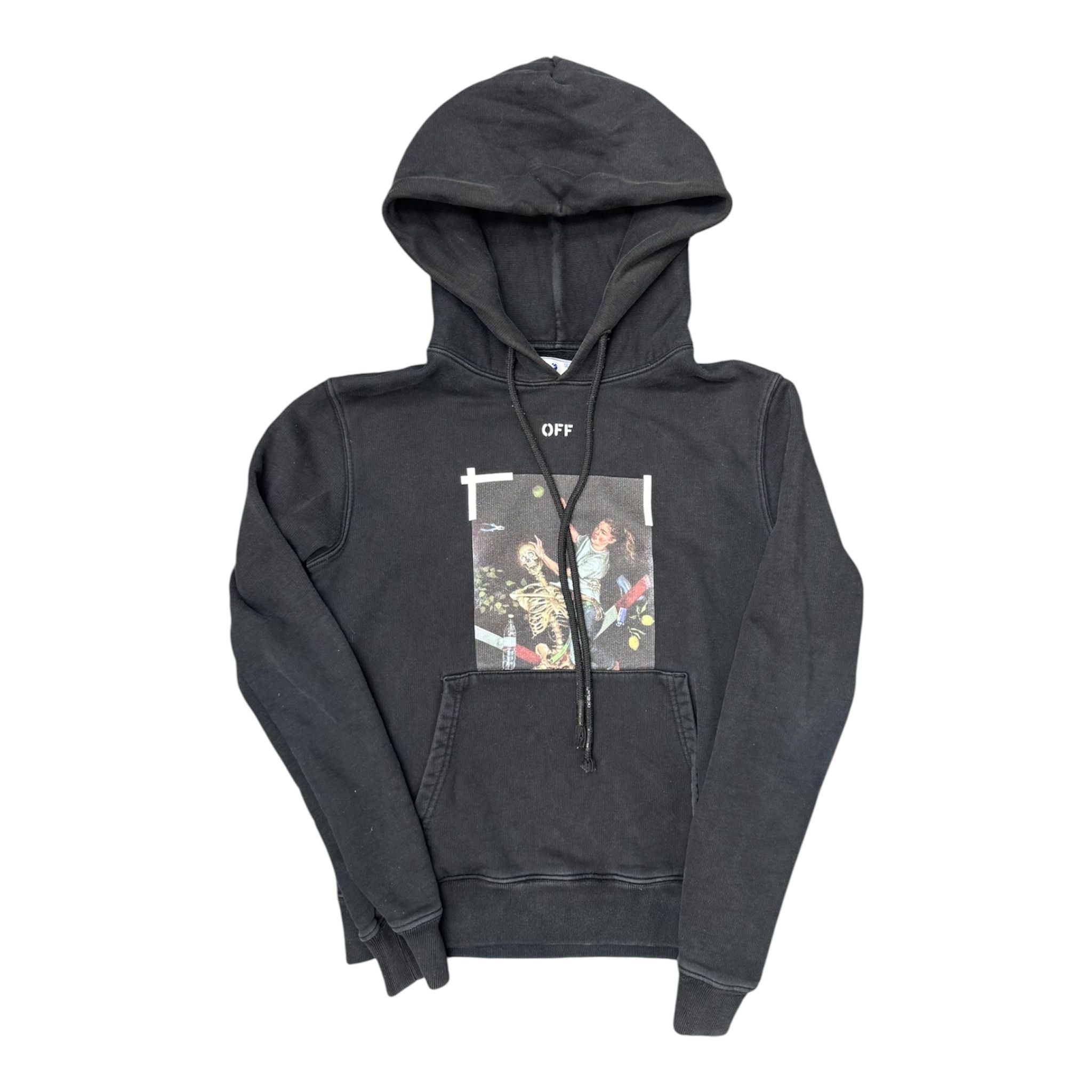 OFF-WHITE Slim Fit Pascal Hoodie Black/White - Preowned