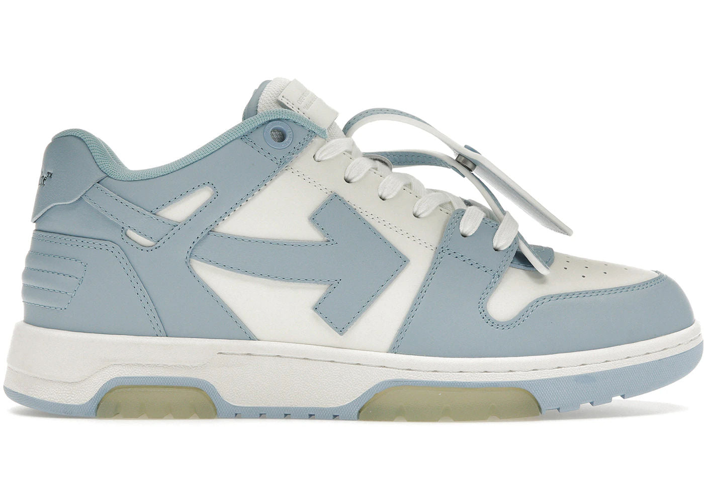 Off-White Out Of Office Calf Leather White Baby Blue - Preowned
