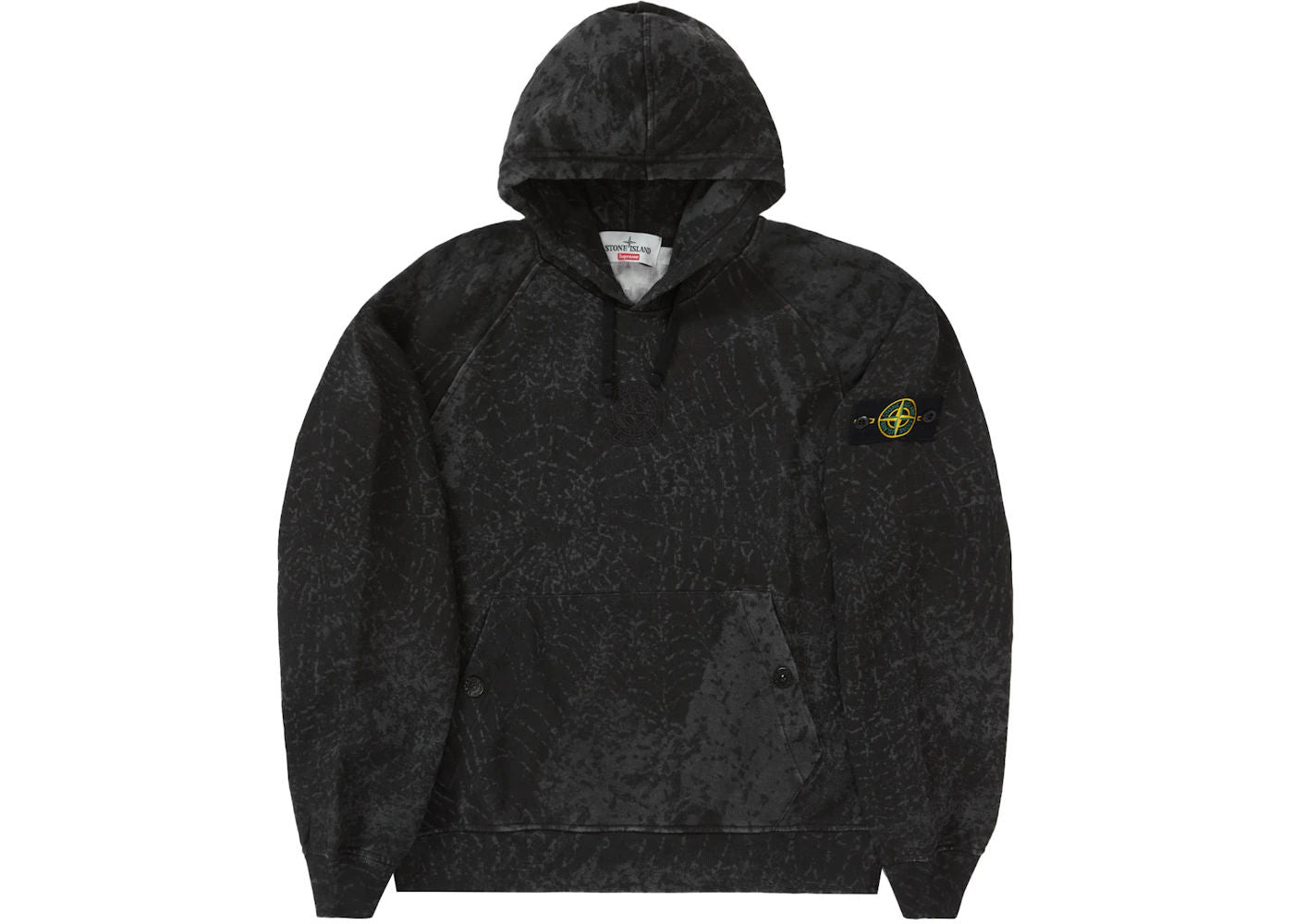 Supreme Stone Island Hooded Sweatshirt (FW23) Black