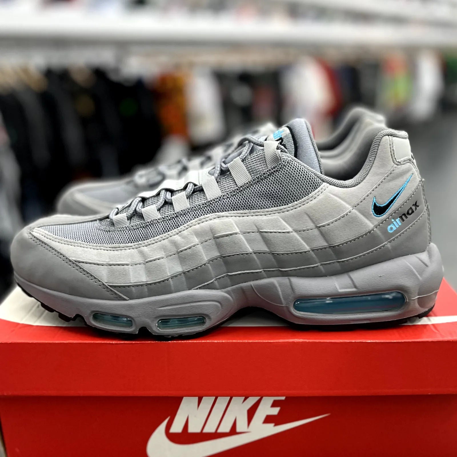 Nike Air Max 95 Retro Logo Grey Aqua - Preowned