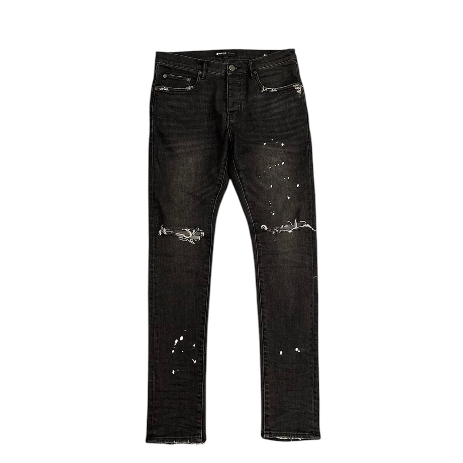 Purple Brand P001 Black Overspray Jean - Preowned