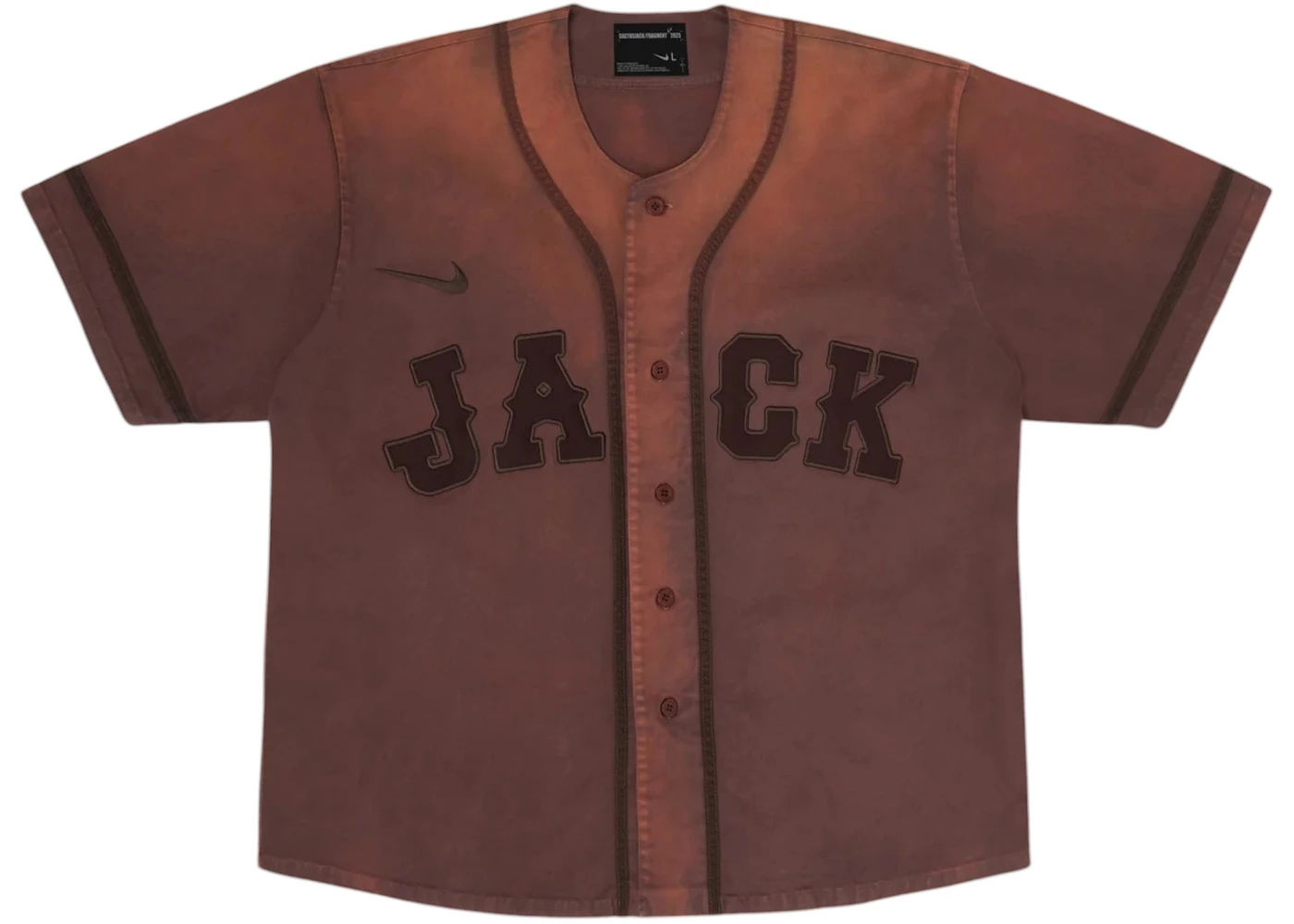 Travis Scott Cactus Jack x Fragment x Nike Tokyo Jack Retro Baseball Jersey Brown