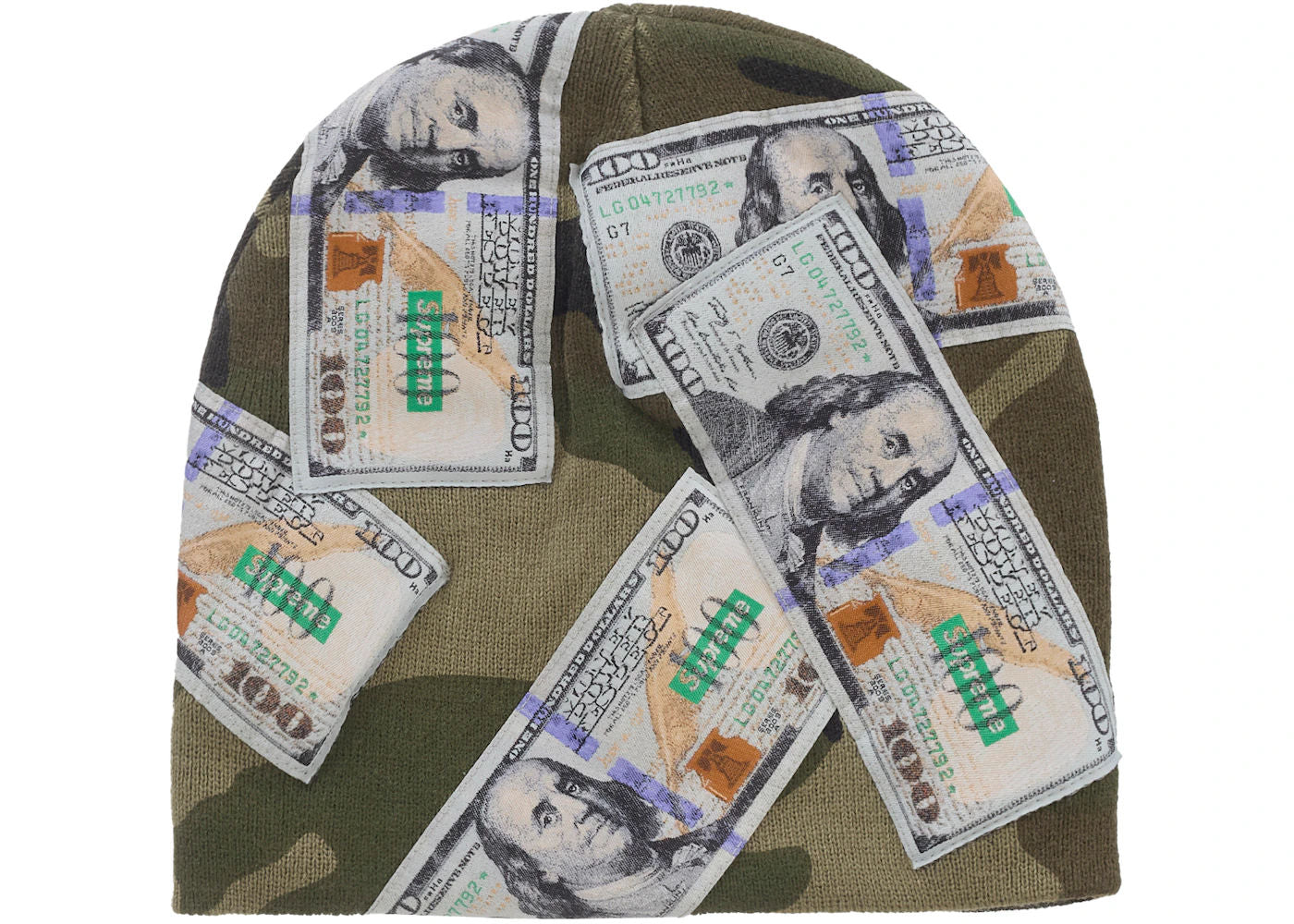 Supreme Money Beanie Camo