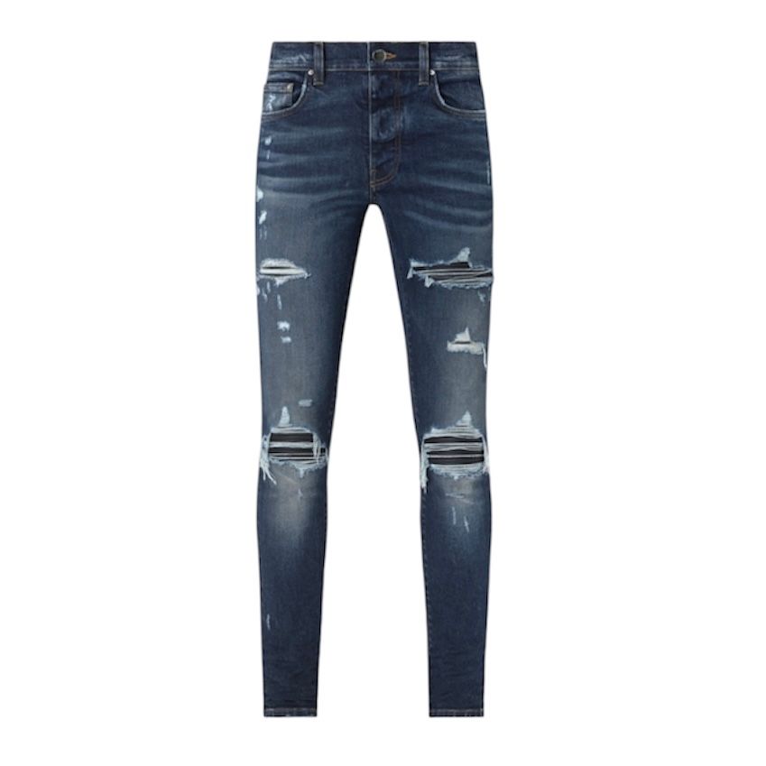 Amiri Leather Destroyed Skinny Jean (Deep Class) - Preowned