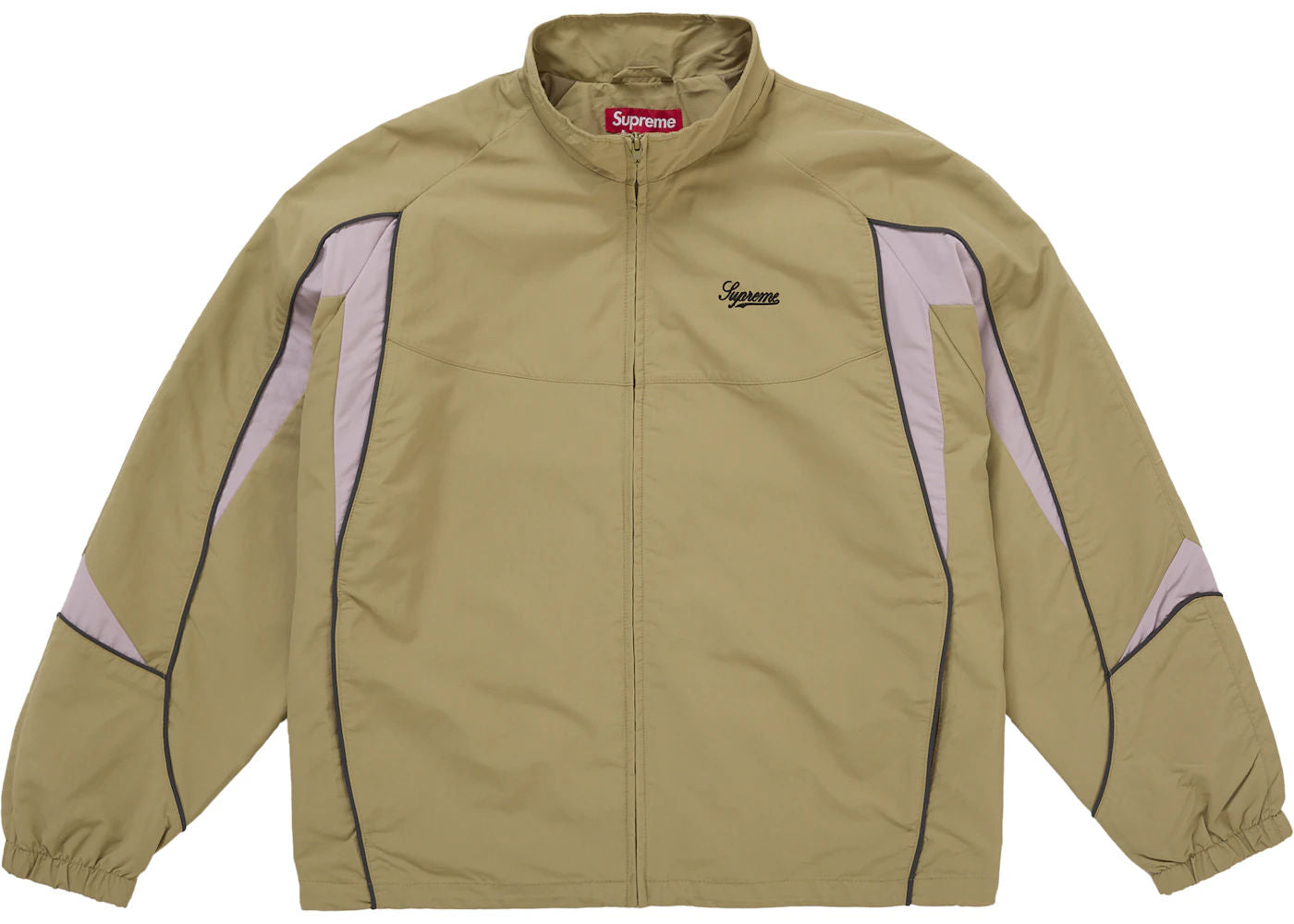 Supreme Contrast Piping Track Jacket Tan
