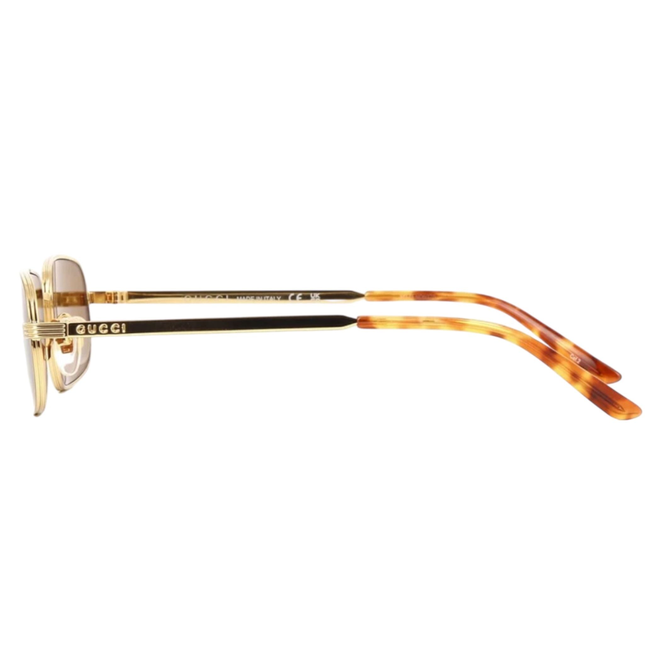 Gucci GG1457S Sunglasses (Gold Brown)