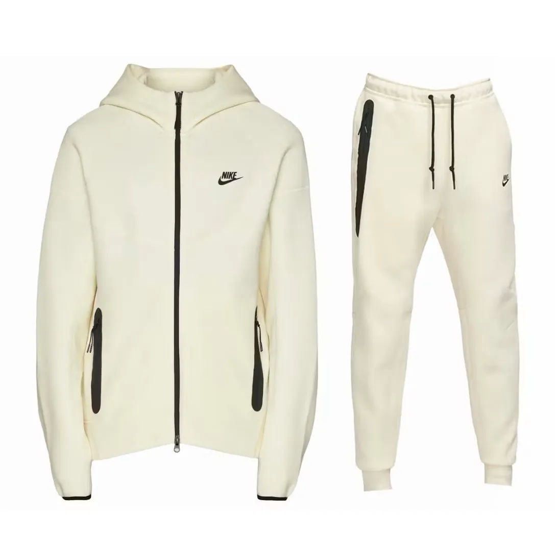 Nike Tech Fleece Full-Zip Windrunner Suit (Light Khaki/Black) - Preowned