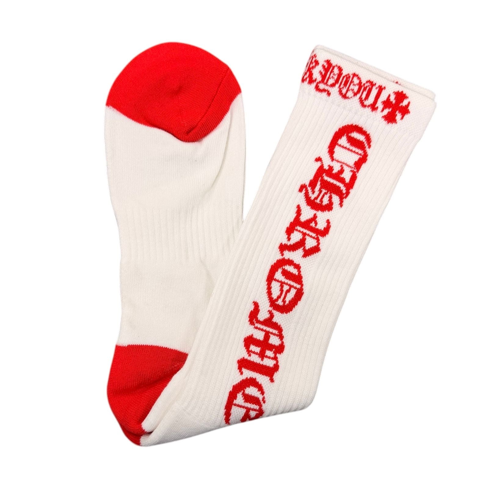 Chrome Hearts Fuck You Socks (White/Red)