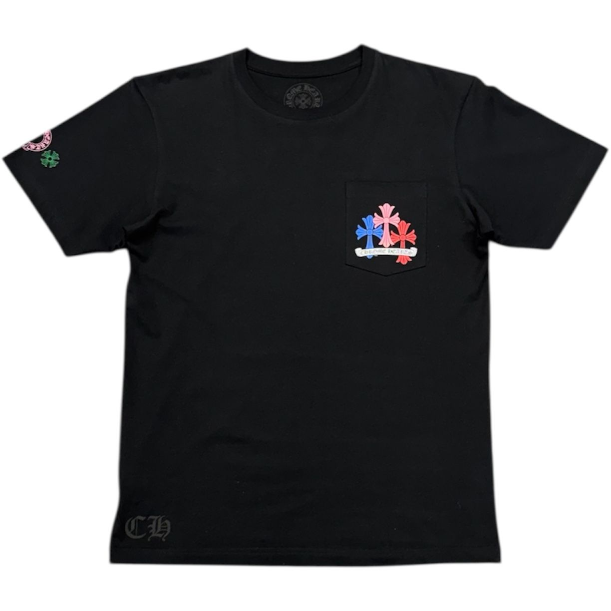 Chrome Hearts Multi Color Cross Cemetery Tee (Black) - Preowned