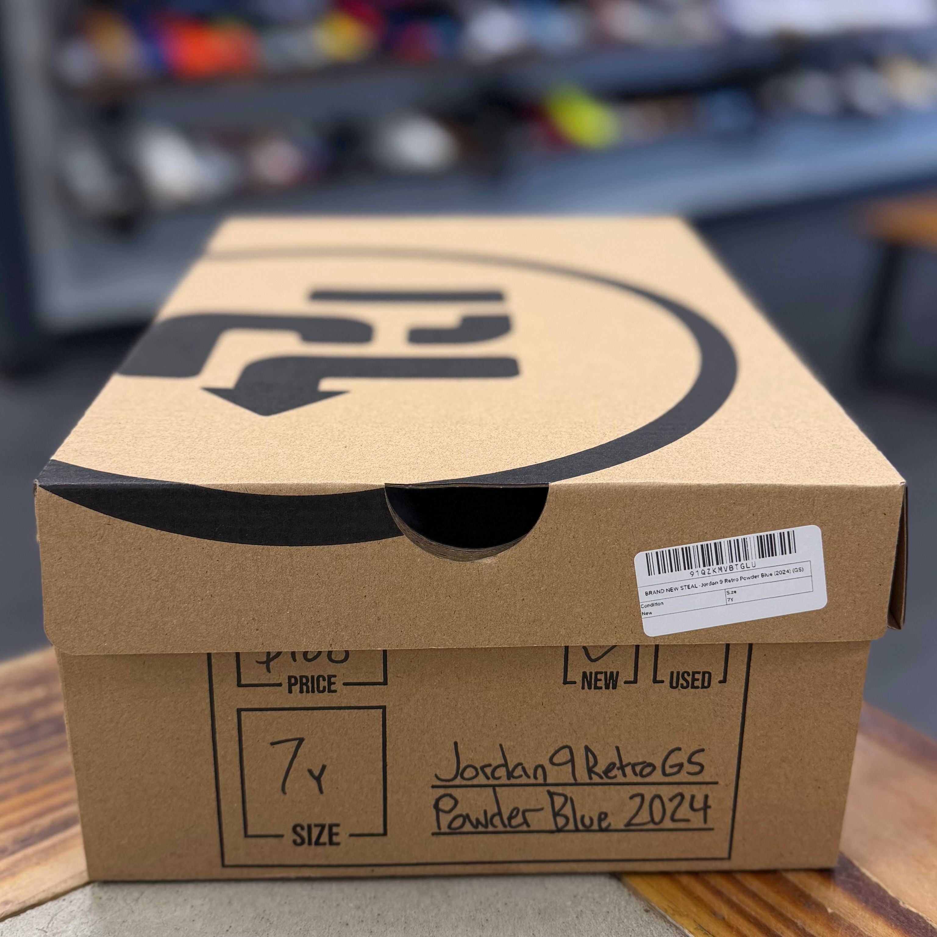BRAND NEW STEAL - Jordan 9 Retro Powder Blue (2024) (GS)