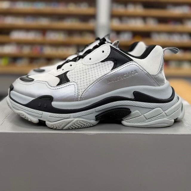 Balenciaga Triple S Silver Dark Grey (Women's) - Preowned