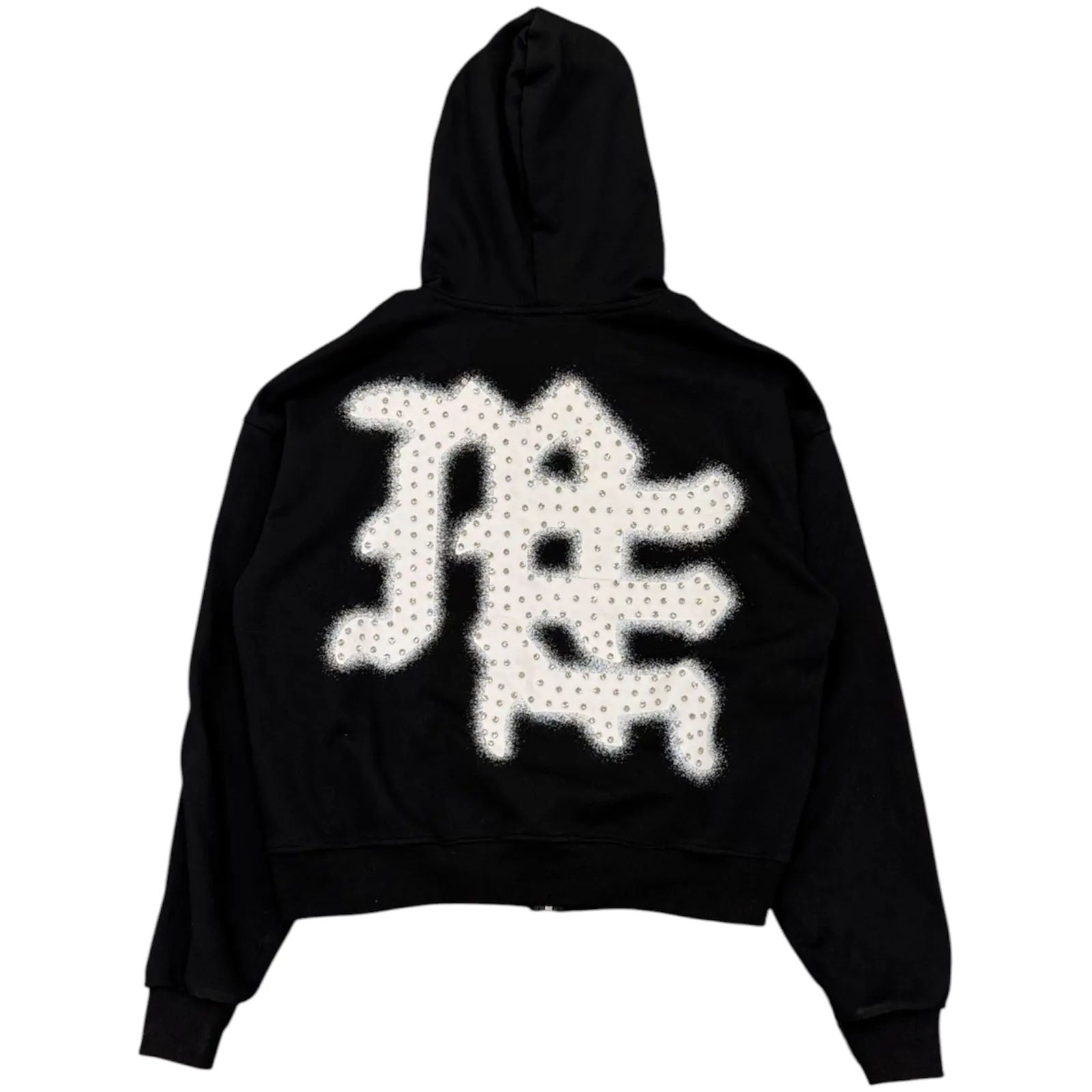 Mixed Emotion End Rhinetone Hoodie (Black) - Preowned