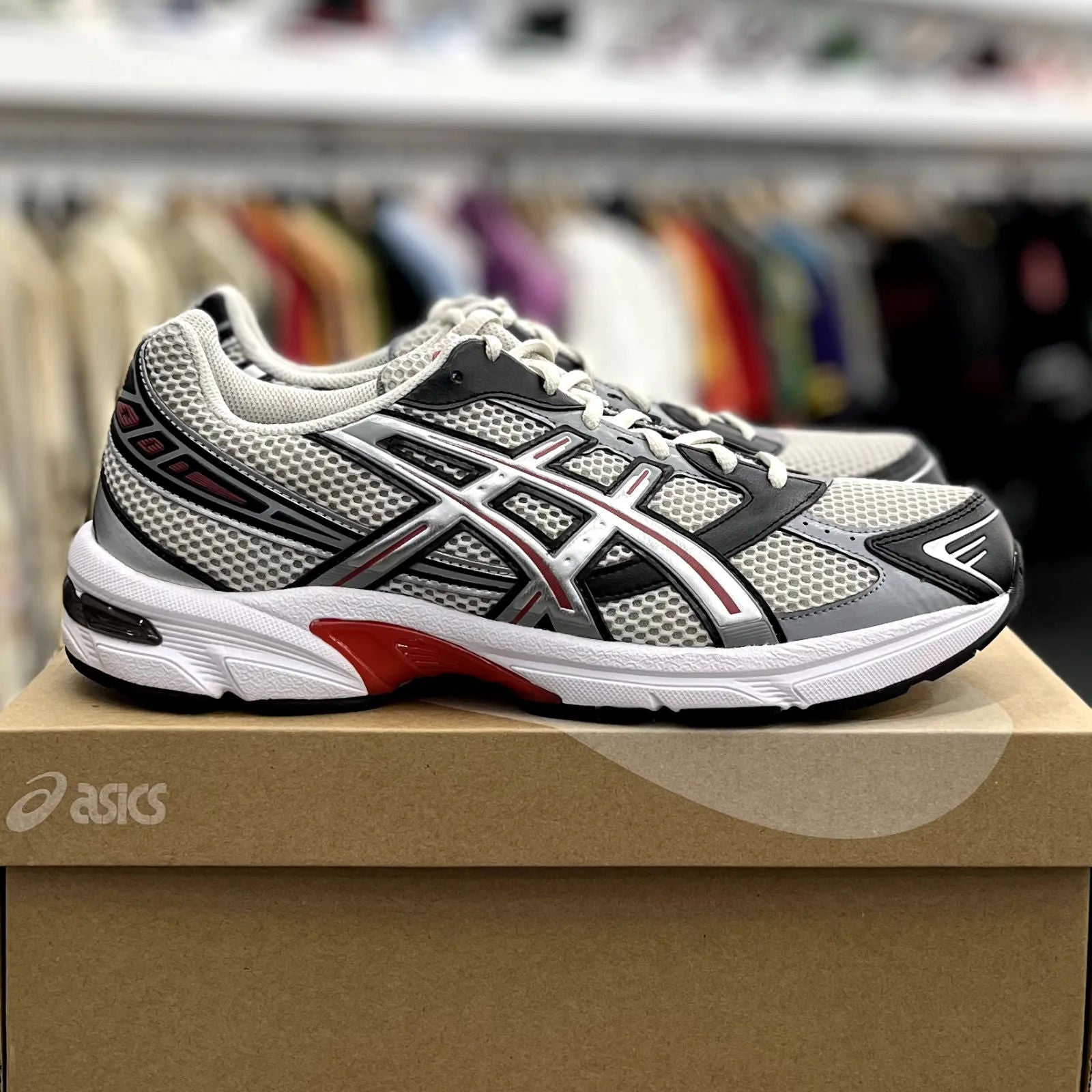 ASICS Gel-1130 Smoke Grey Pure Silver Red - Preowned