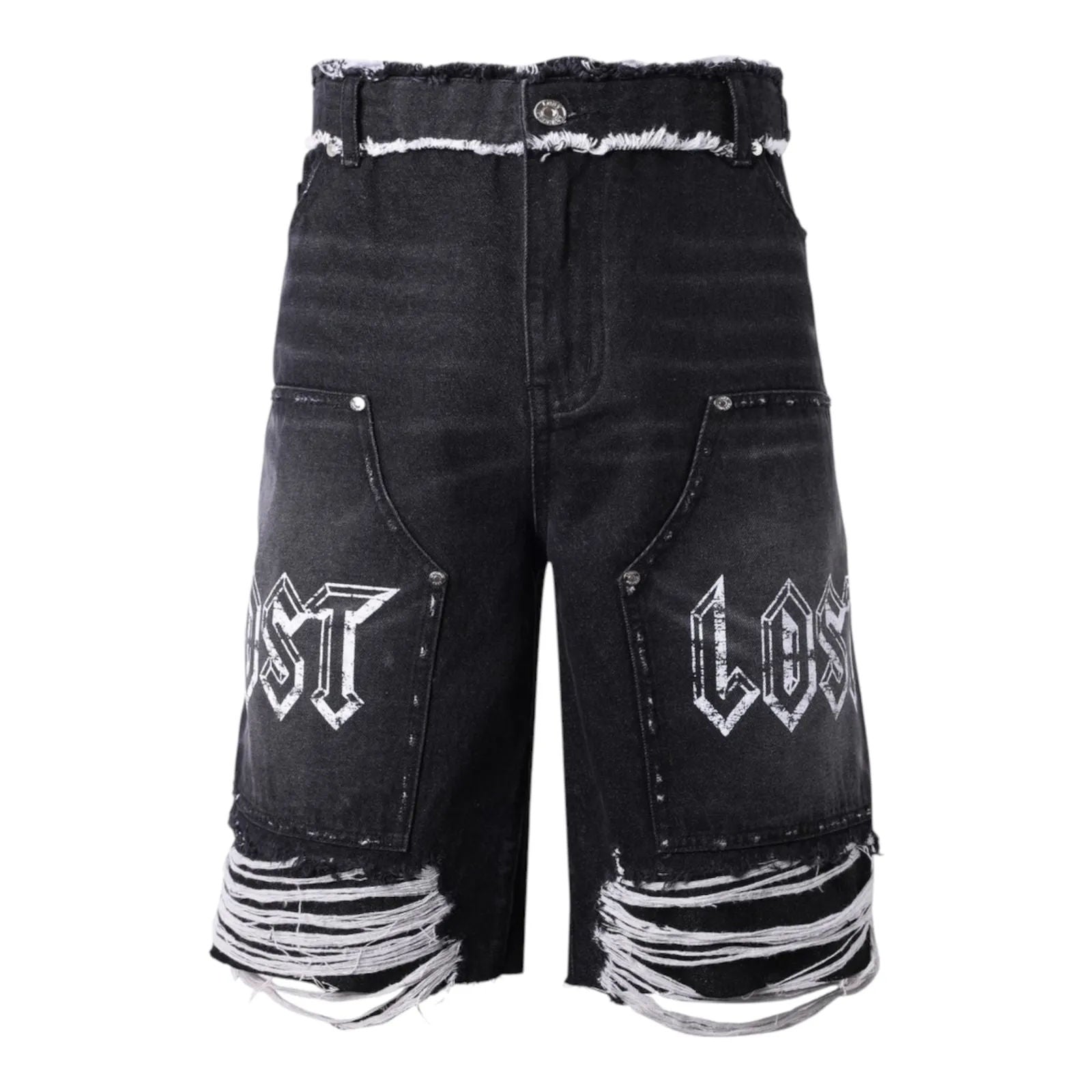 Lost Intricacy Carpenter Jean Short (Black)