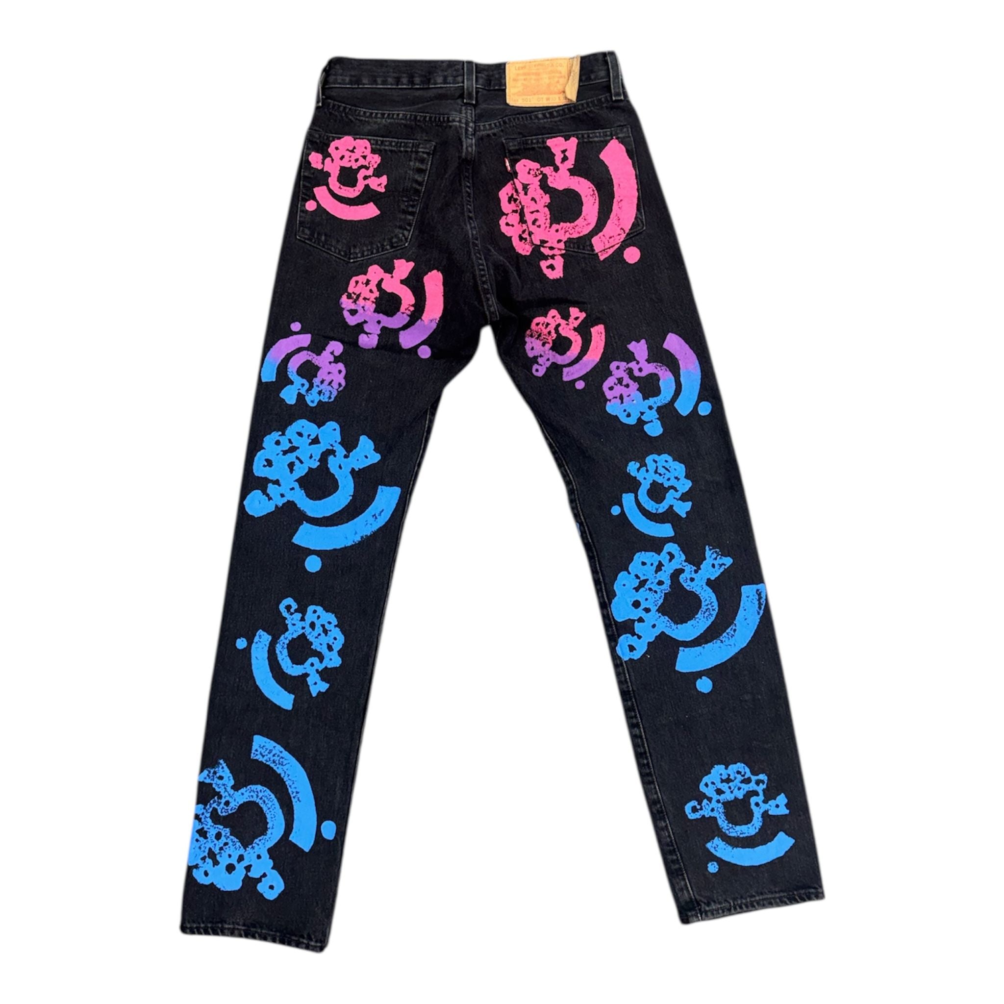 Denim Tears Bstroy Tears 501 Jean Washed Black - Preowned