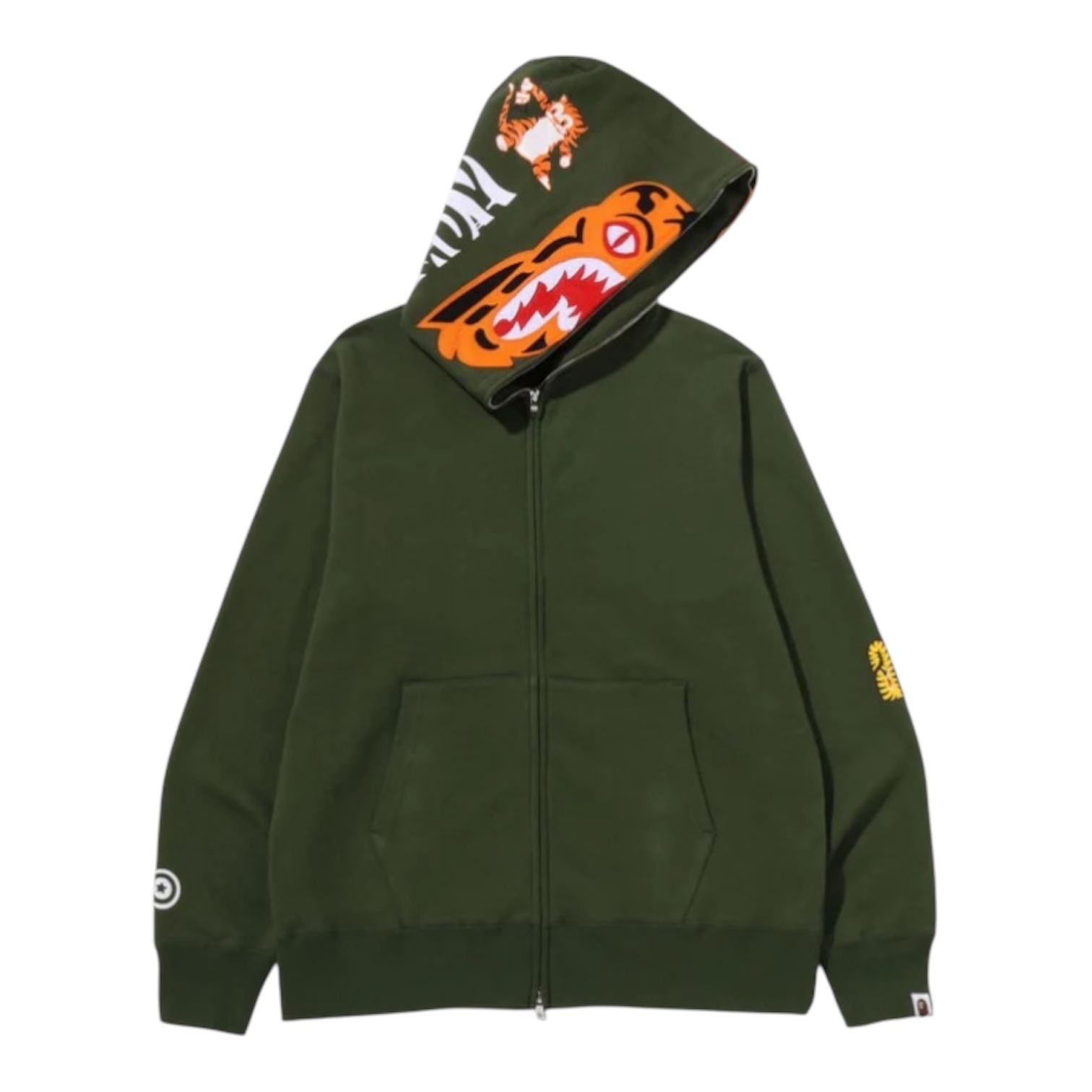 Bape Tiger Full Zip Hoodie (Olive)