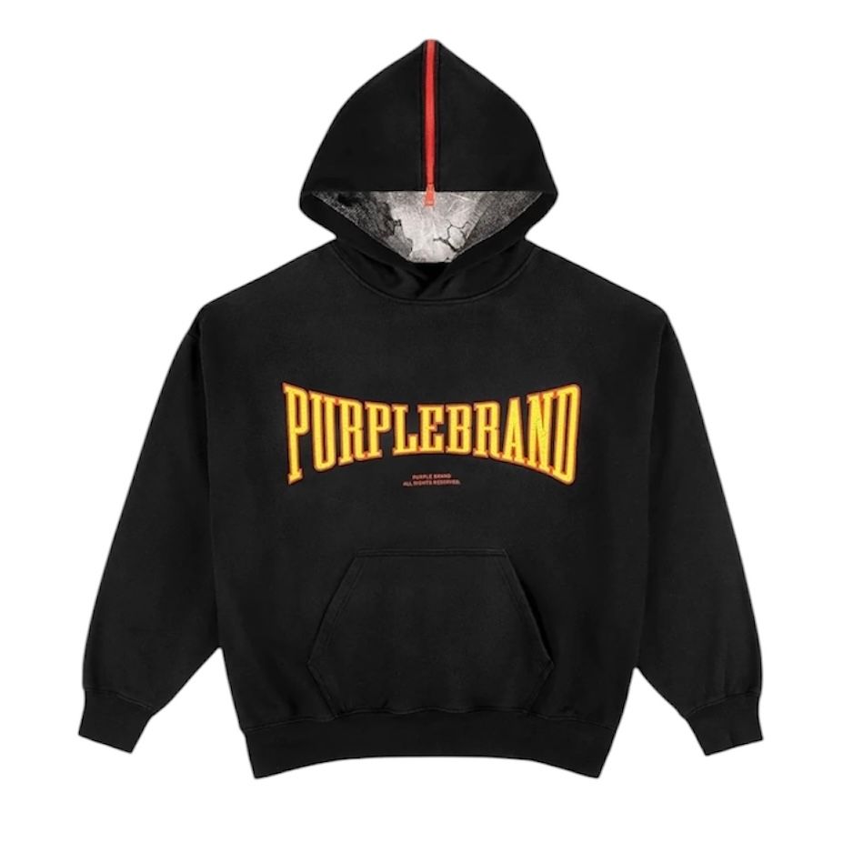 Purple Brand MWT Fleece PO Hoodie (Black) - Preowned