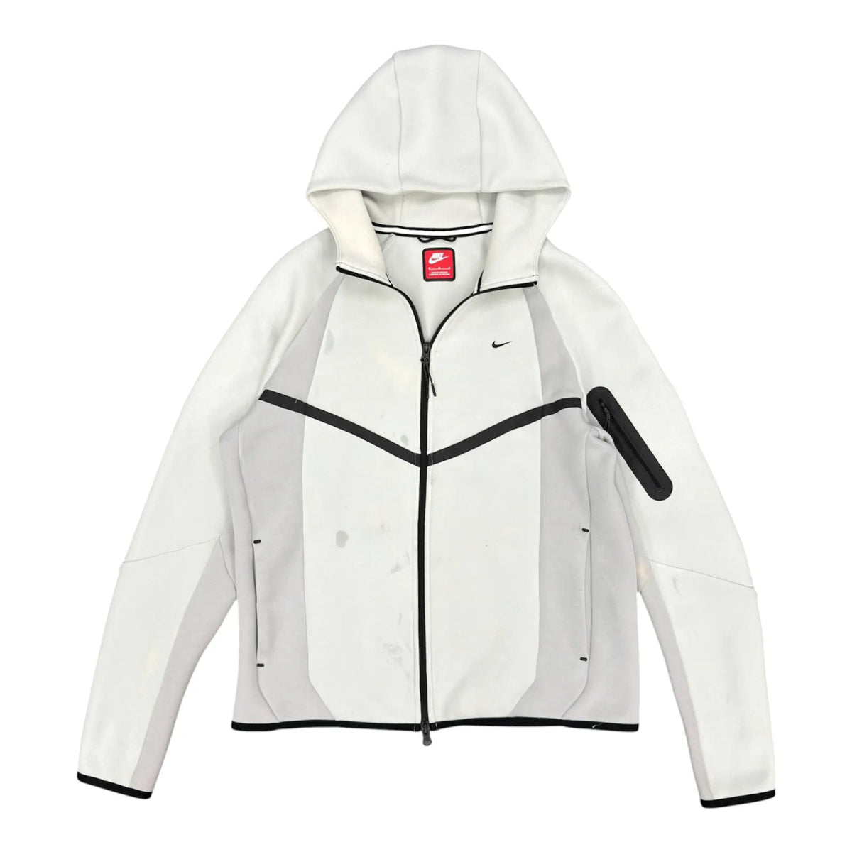Nike Tech Men's Color-Block Full-Zip Fleece (Grey/Blue) - Preowned