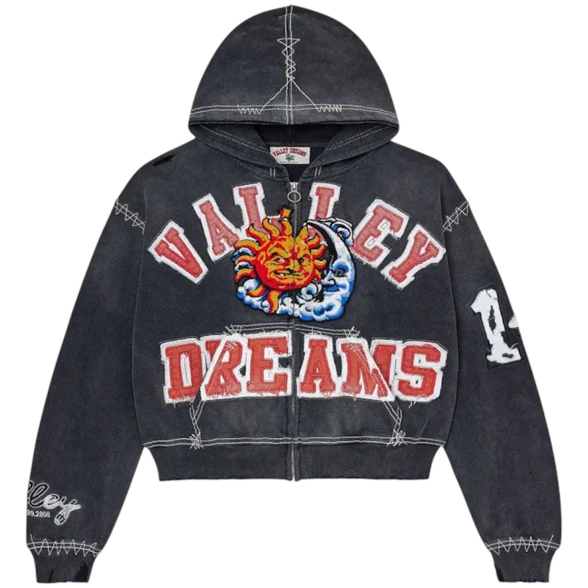 Vale Forever Sunny Zip Up Hoodie (Black)
