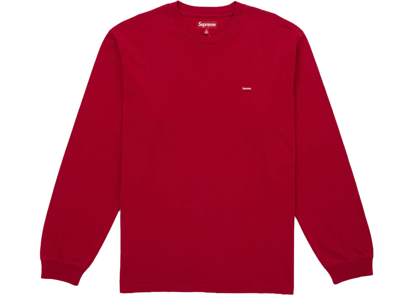 Supreme Small Box L/S Tee (FW25) Dark Red