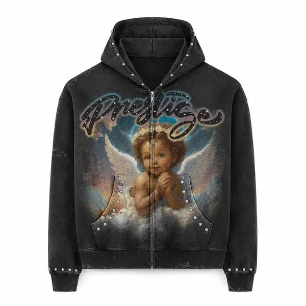 Prestige Angels Zip Up Hoodie (Black)