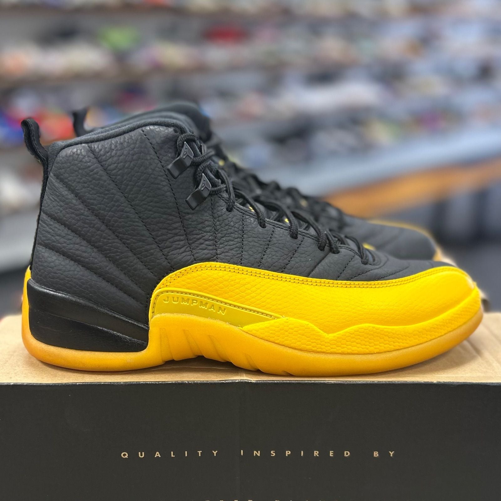 Jordan 12 Retro Black University Gold - Preowned