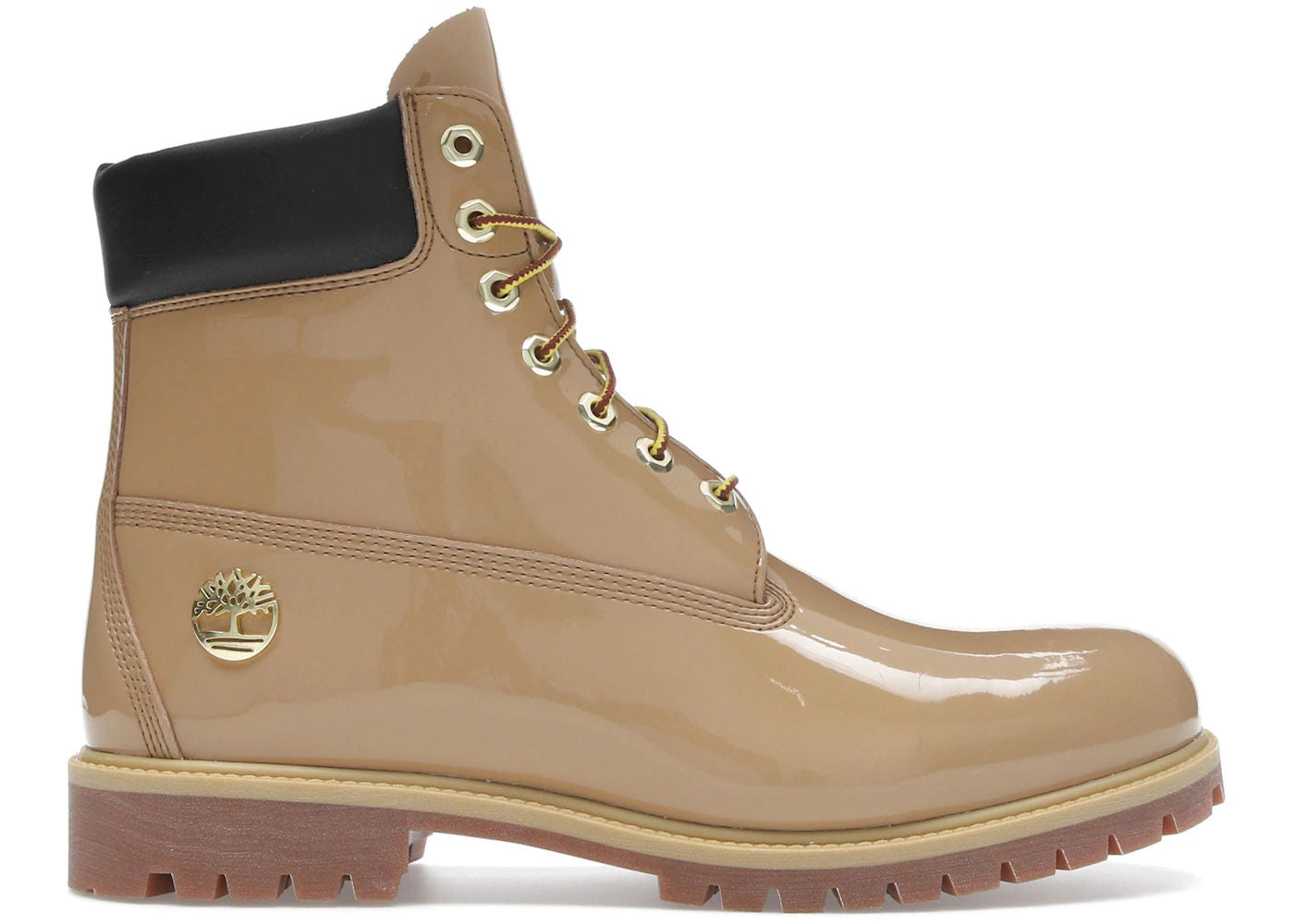 Timberland 6" Premium Waterproof Patent Boots Finch Wheat - Preowned
