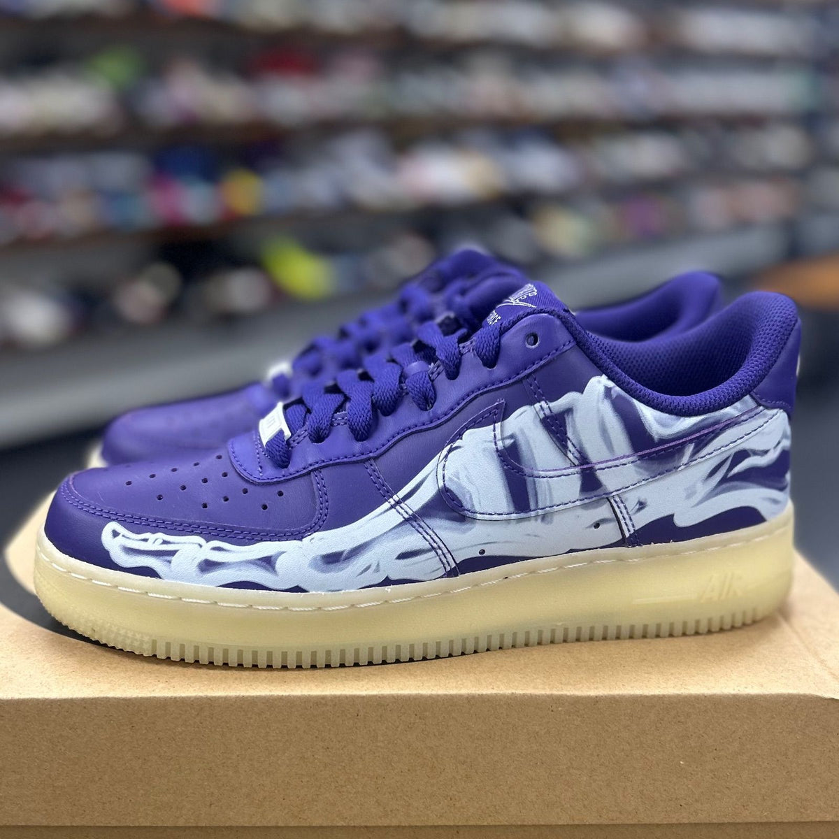 Nike Air Force 1 Low '07 QS Purple Skeleton Halloween (2021) - Preowned