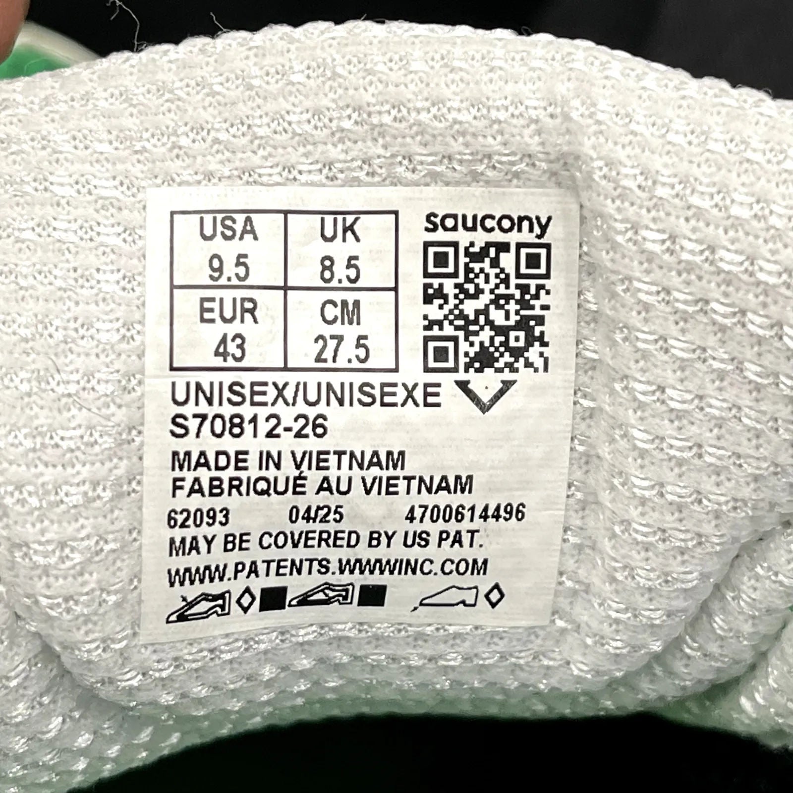 Saucony Ride Millennium White Fern
