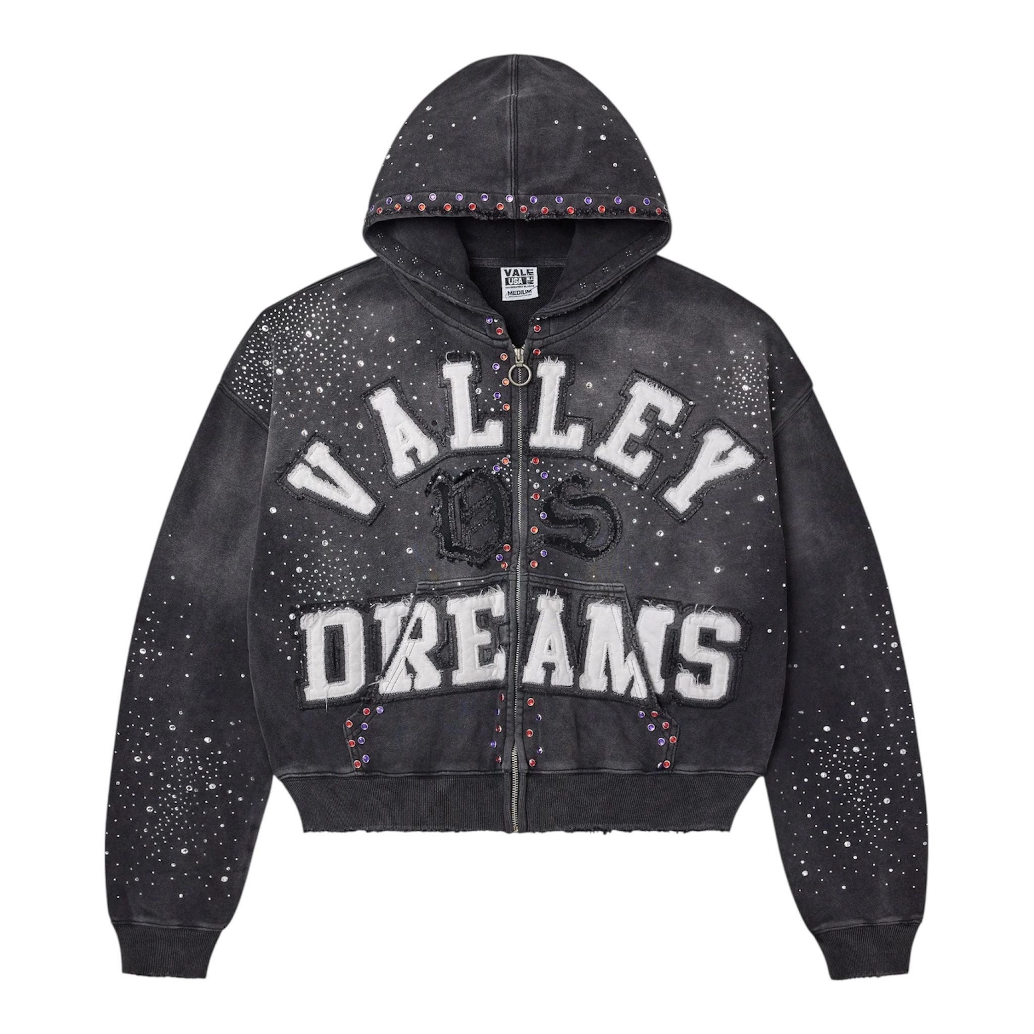Vale Forever Classico Zip Up Hoodie (Black) - Preowned