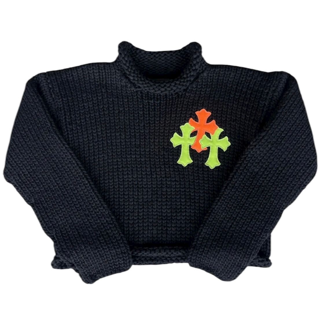 Chrome Hearts Lil' Chrome Classic Roll Neck Sweater (Black)