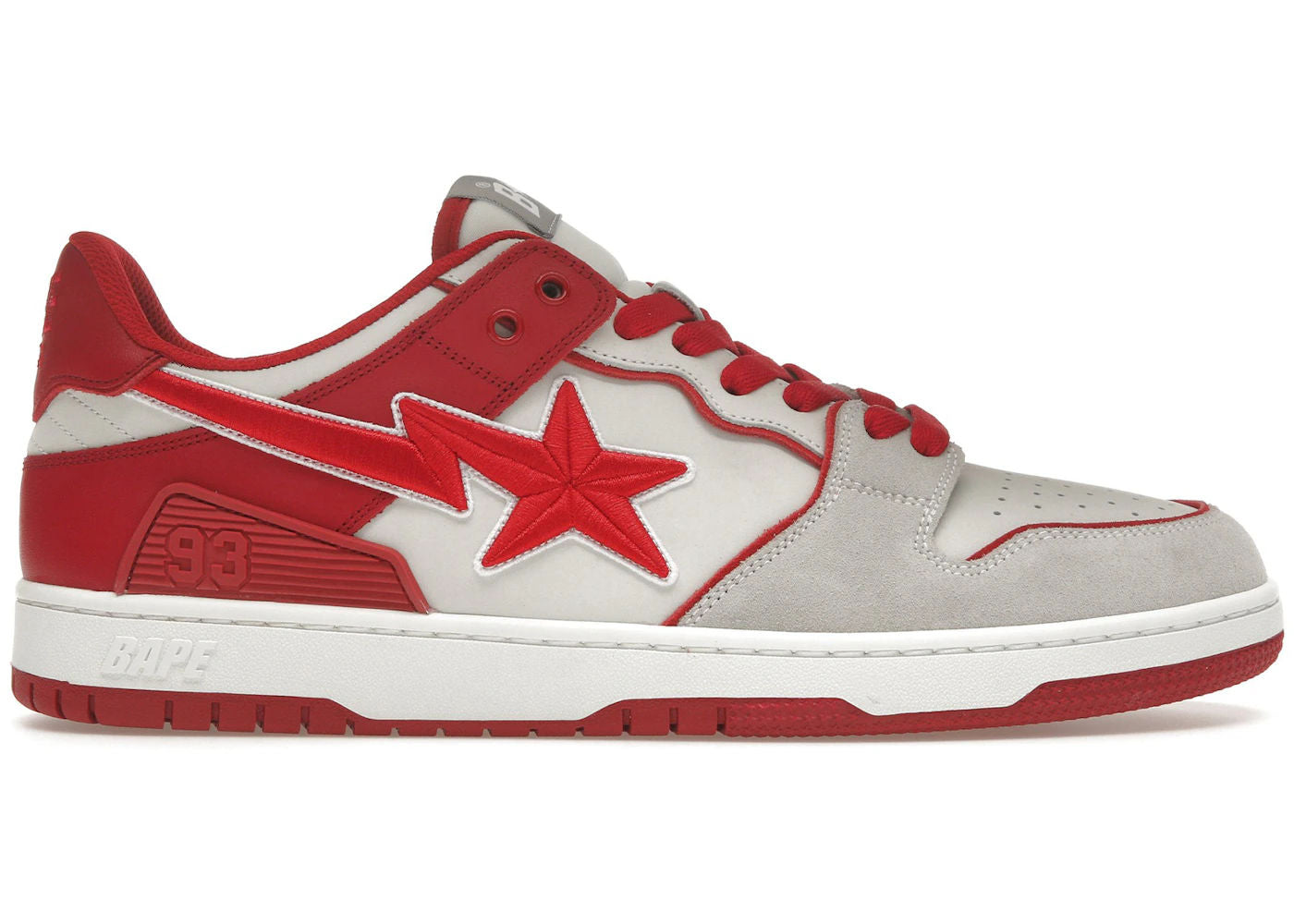 A Bathing Ape Sk8 Sta #5 Red - Preowned
