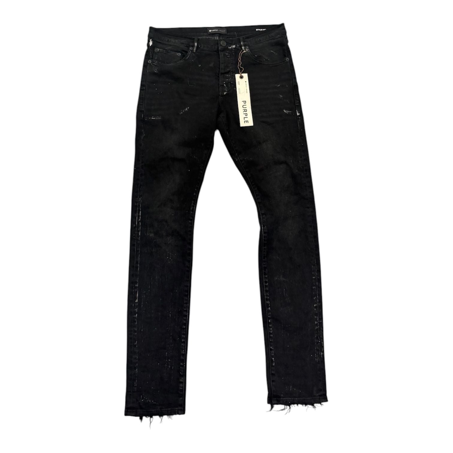 Purple Brand Jeans (Black/White Splatter) - Preowned