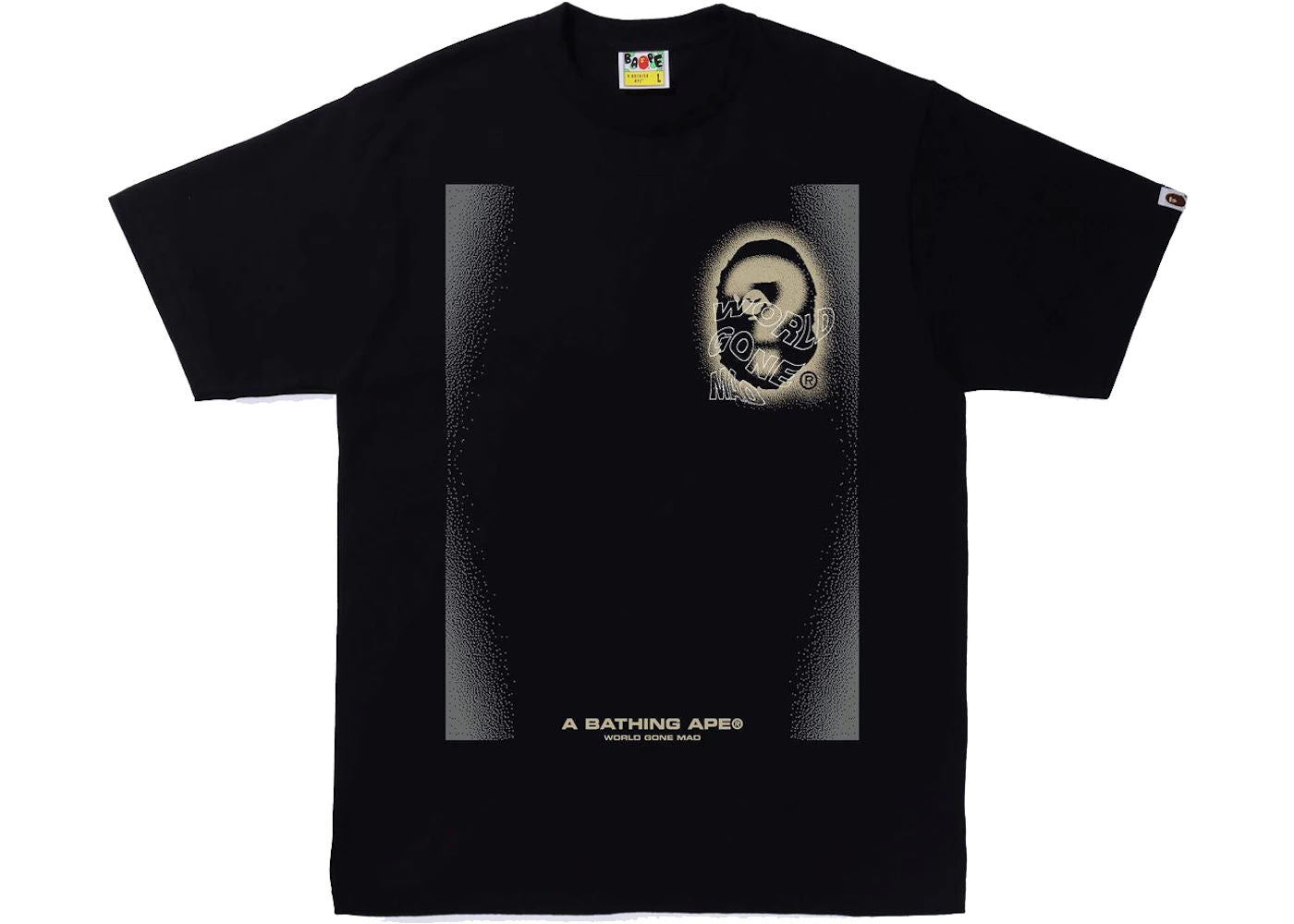 BAPE Multi Logo 3 Tee Black - Preowned
