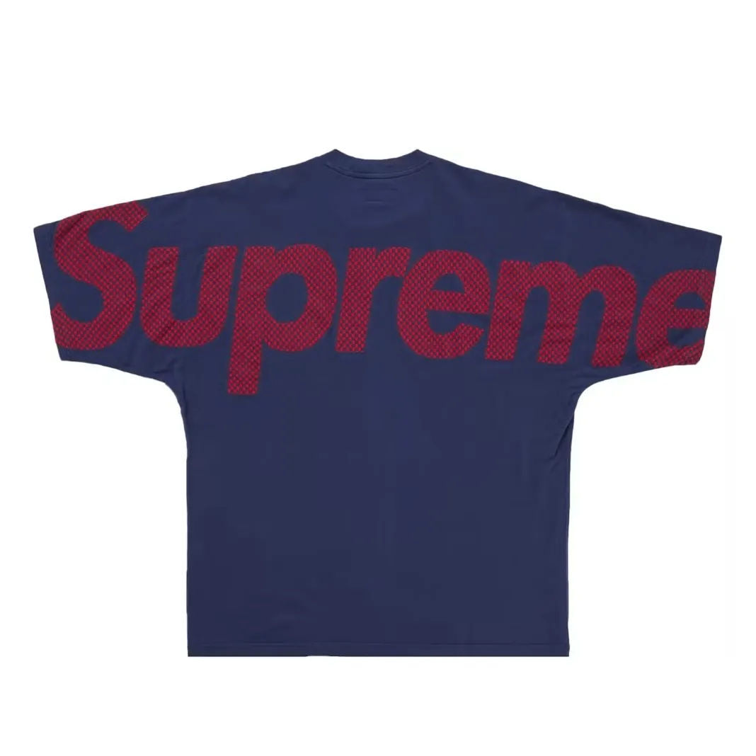 Supreme Checkerboard Intarsia S/S Top Navy