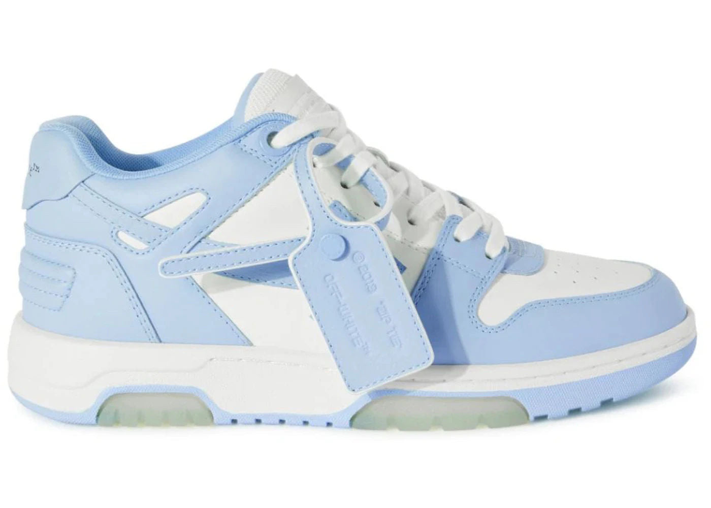 Off-White Out Of Office Calf Leather White Baby Blue (Women's) - Preowned