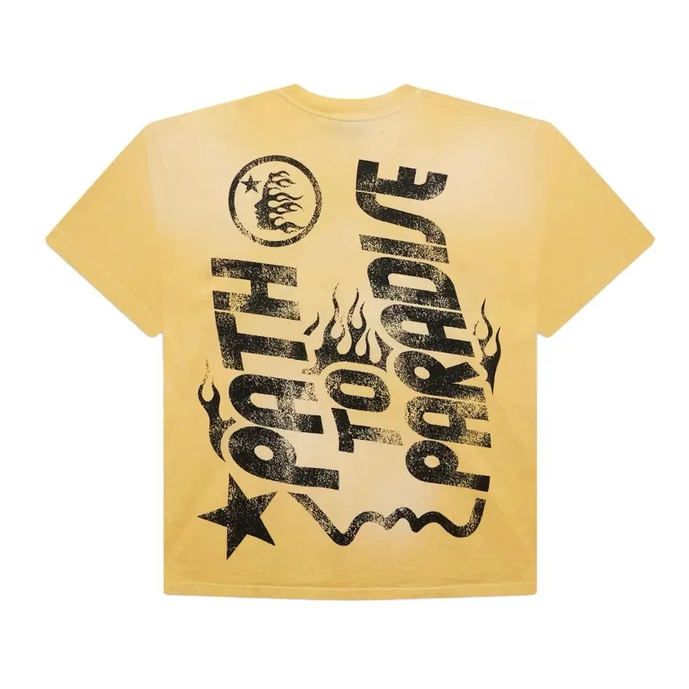 Hellstar Jesus T-Shirt Yellow - Preowned