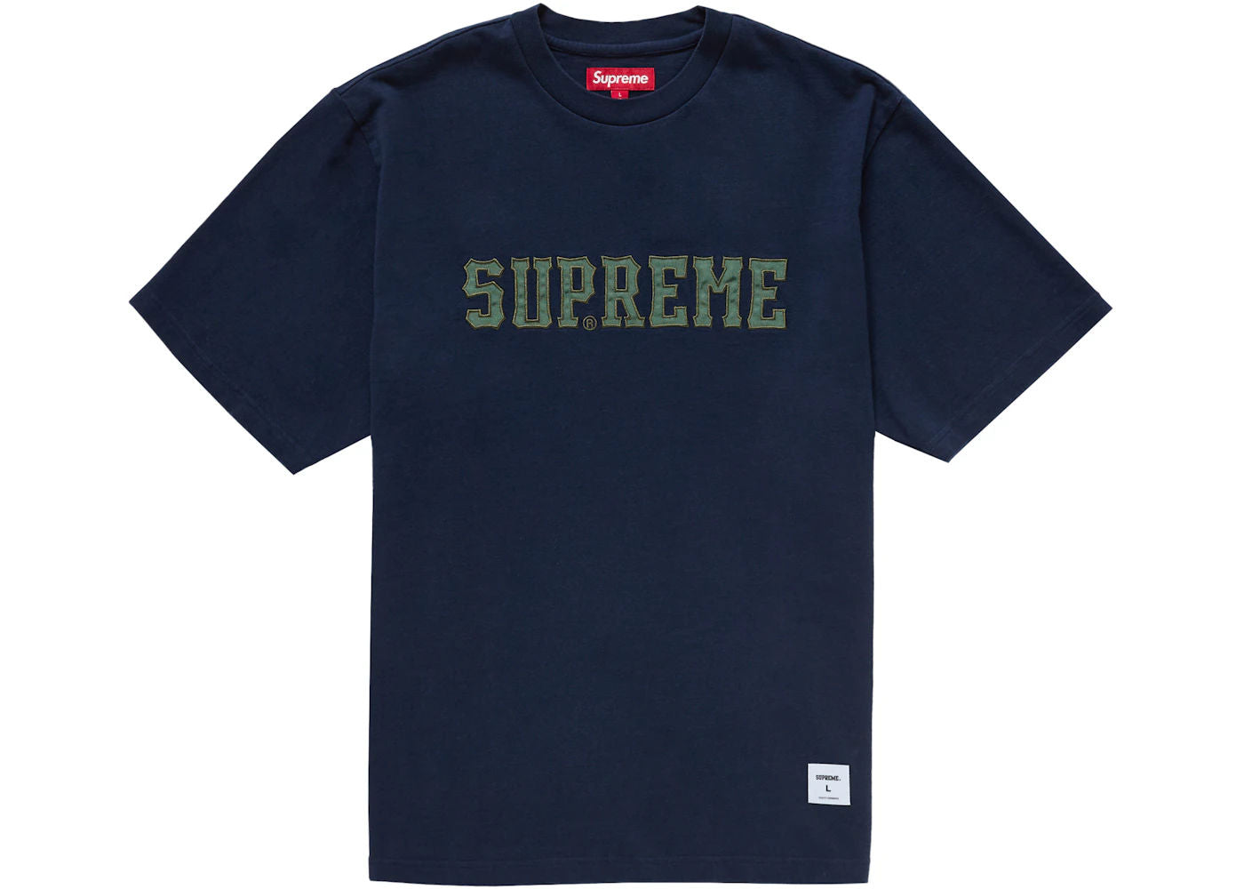 Supreme Twill Applique S/S Top Navy - Preowned