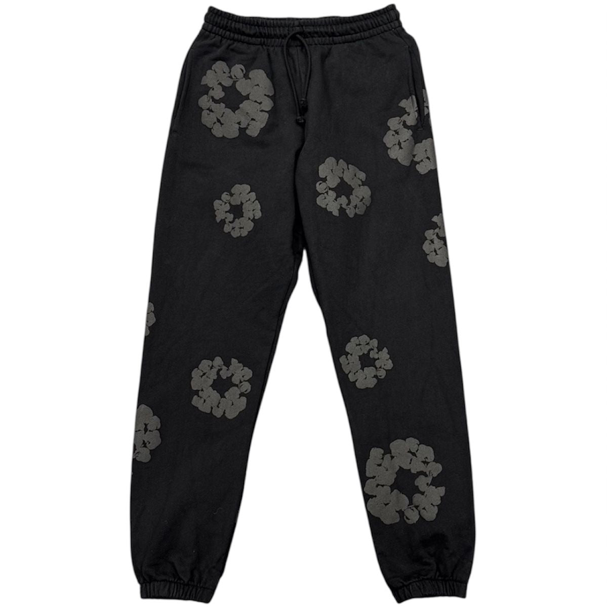 Denim Tears Cotton Wreath Sweatpants (Black Monochrome) - Preowned