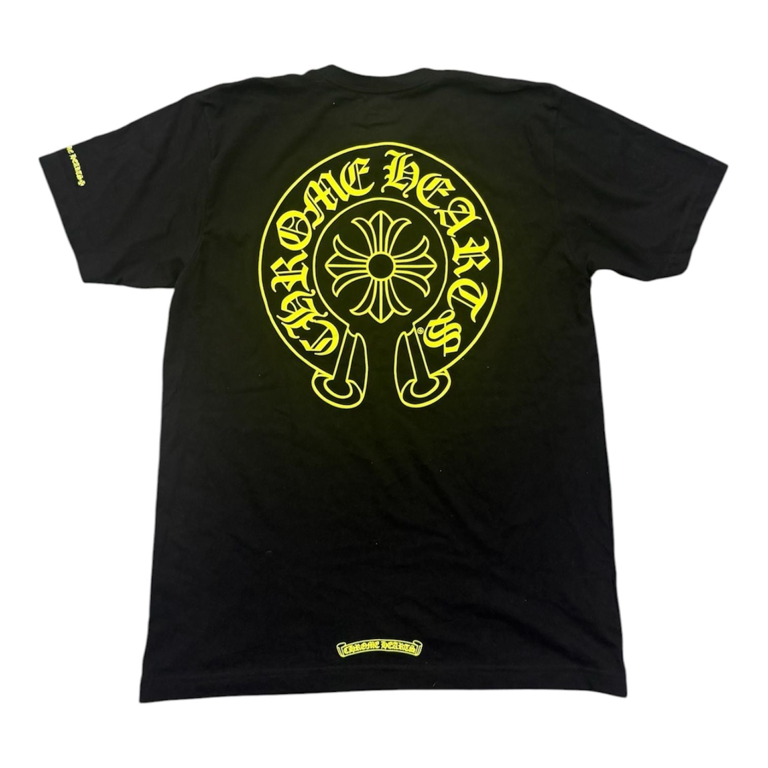 Chrome Hearts Neon Yellow Horseshoe Tee (Black) - Preowned