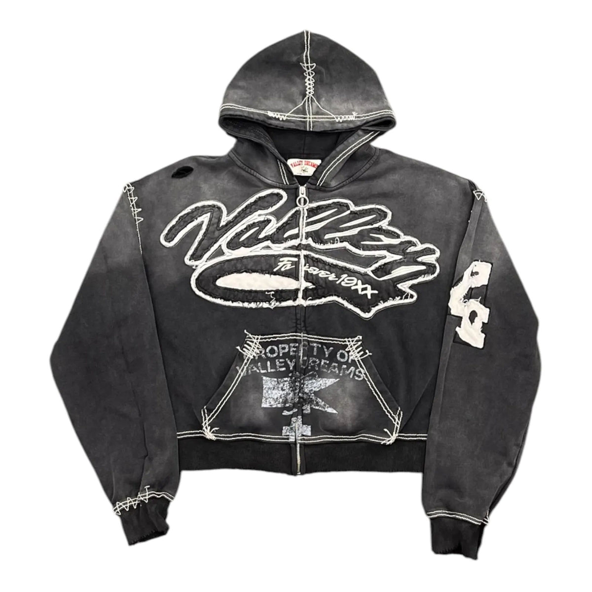 Vale Forever Religion Zip Up Hoodie (Black) - Preowned