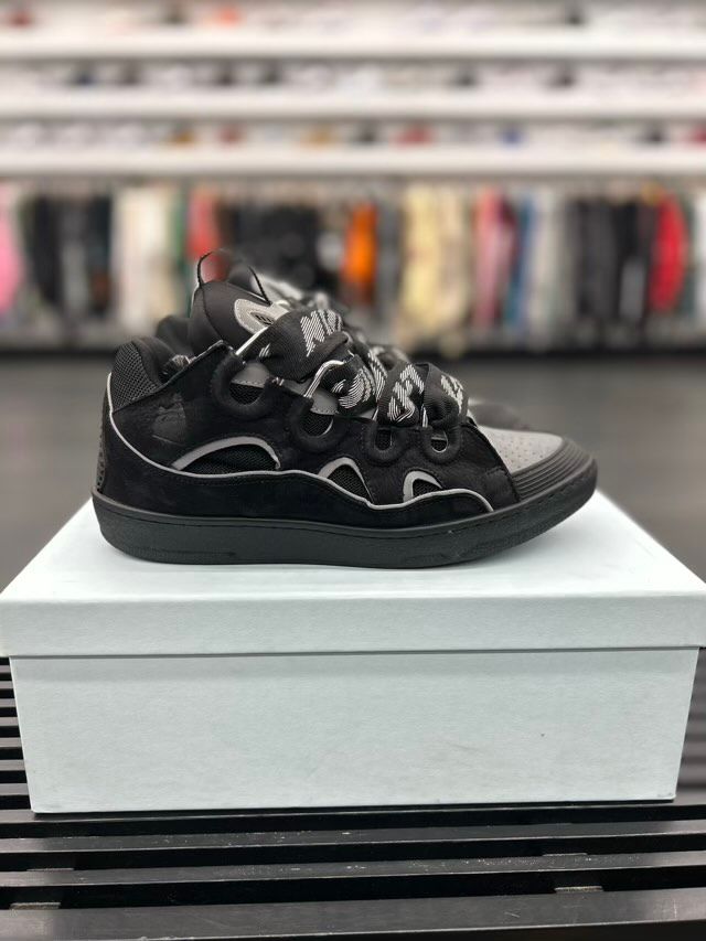 Lanvin Curb Sneaker Black Grey - Preowned